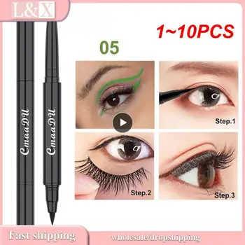 1-10 kom. u 1 magnetska olovka za eyeliner za oči, vodootporan, otporan, прилипающий na ресницам, žuta, zelena, plava, roza, roza, mat ručka za eyeliner za oči
