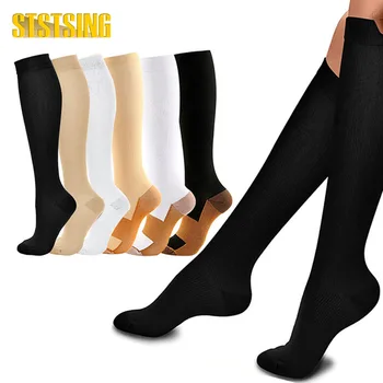 1 Par Bakrenih kompresije čarapa za žene i muškarce s cirkulacijom 15-20 mm hg. žlice. je najbolje za nošenje tijekom cijelog dana.
