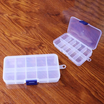 10 Ćelija Plastični kovčeg za pohranu nakit Podesivi spremnik za kuglice