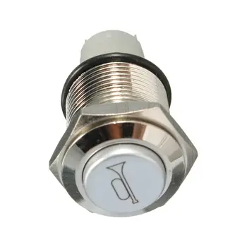 12 Na 16 mm Auto-led Svjetiljka Instant Zvučni Signal Metalni Gumb Prekidača crven