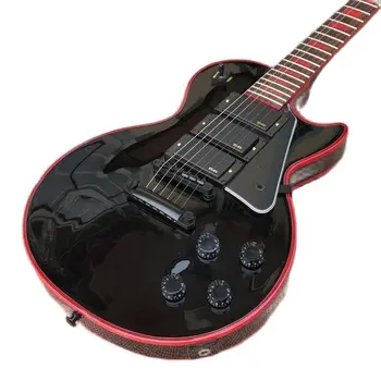 6-Струнная električna gitara 3 Podizanje Black električna gitara sa crvenim oštrenje
