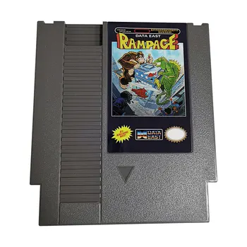 8-Bitna igraća karta 72 kontakt Rampag NTSC i Pal Verzija Uložak za video igre za NES