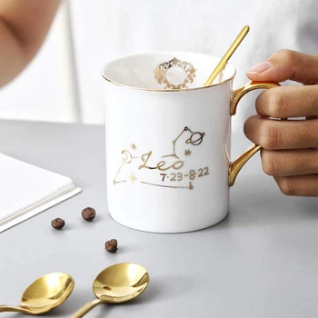 8 Komada, Kava žlica s pozlatom od nehrđajućeg čelika, Mini-žličica za kavu, šećer, deserta, kolača, sladoleda