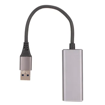 Adapter USB na RJ45 svemirskog sive boje, mali prijenosni adapter od aluminijske legure USB-a na Ethernet, široko kompatibilan 1 Gbit/s za ured