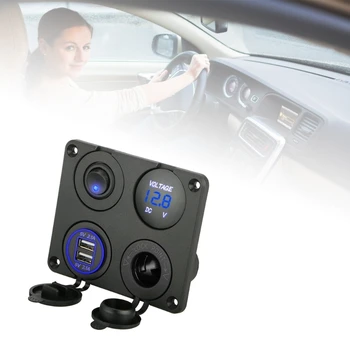 Auto utičnica 4 u 1 sa Zaslonom Univerzalni auto adapter za Napajanje Nadogradnja rješenje za napajanje na vašem vozilu Izravna Dostava