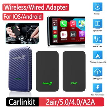 CarlinKit 5.0 4.0 2Air Apple CarPlay Android Auto Wireless Adapter Auto Navigacijski uređaj Žični Android Auto bežičnom AI Box