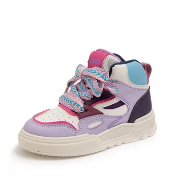 CUZULLAA/Dječje Jesenski Sportska obuća u Patchwork stilu za djevojčice; Trendy Tenisice Za djecu; Cipele ravnim cipelama sa uvezivanje Za dječake; Dimenzije 26-37