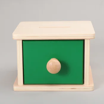 Drvena kutija za pohranu predmeta Montessori učenja djecu predškolske dobi