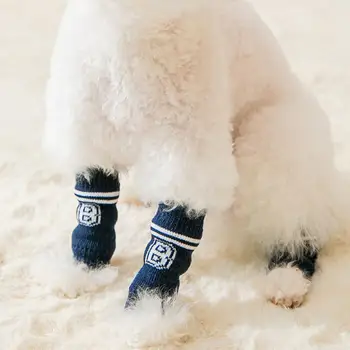 Elegantne Čarape za kućne ljubimce, Pletene Čarape za Mačića, Zimske tople Čarape, ugodan za kožu Unisex, Čarape za pse u zatvorenom prostoru