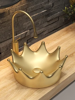 Golden crown Stolni Keramički Umivaonik Art Lavabo Za kupatilo Межплатформенный Umivaonik Moderna i jedinstvena stalak za umivaonik