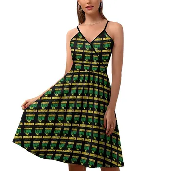 Haljina Sa Zastavom Jamajke Love Jamaica Plaža Haljine Ženska Ulica Odjeća Svakodnevno Haljina Na Trake Dizajn Odjeće Оверсайз