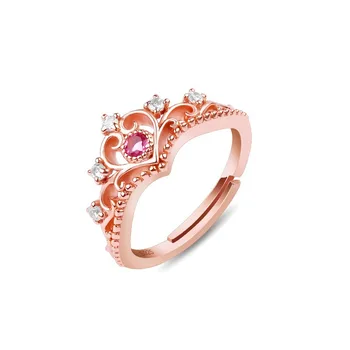 Japanska i koreanska verzija jednostavnog otvorenog prstenje dijamant krune, prsten sa ženskim ukrasima