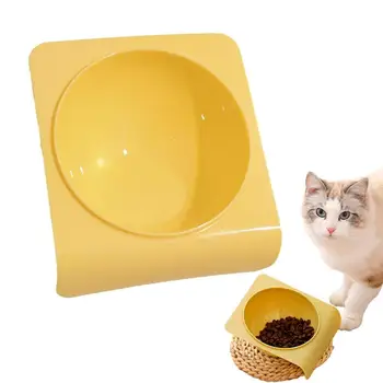 Kurziv jelo za mačke, наклоненная na 15 stupnjeva zdjela za kućne ljubimce, Podignuta zdjela za mačje hrane, Zakrivljeno zdjela za kućne ljubimce, Противоскользящая ergonomski zdjelica za mačke