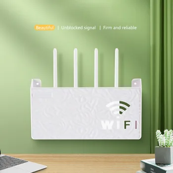 Kutije Zid router Kutija Rozeta Komplet Top Bežični Wi-Fi Router Kutija za pohranu Kabelski nosač napajanja Kućni Ured Viseće Organizatori