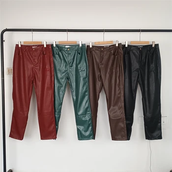 Kvalitetne sportske hlače od prave kože 1:1, muška i ženska vanjska odjeća, джоггеры na munje, Justin Bieber