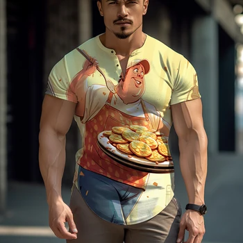 Ljetna Muška t-shirt, Slobodna Casual majica, funky univerzalni majica sa 3D ispis, ulica udobna majica, majica godišnjeg odmora