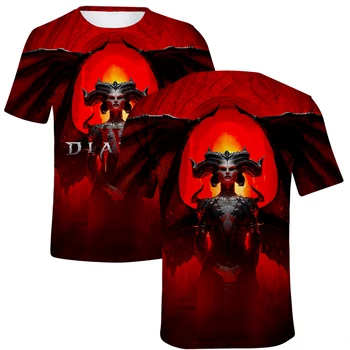 Ljetne Majice SA 3D Ispis Igra Diablo 4 Za Muškarce I Žene, Svakodnevni Ulični Odjeća Velike Veličine, Majica okruglog izreza i kratkih rukava, Dječje Majice, Majice, Odjeću