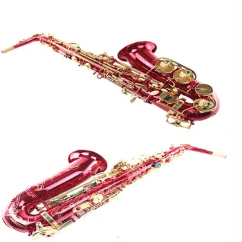 MAS-180 Odrasla Mi-es Prosječna Saksofon Duhački Instrument s Crvenim Лакированным Zlatni Ključ Za Početnike