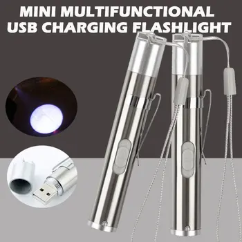 Mini-USB led Punjiva ručna Svjetiljka, High-end Moćan Mini led svjetiljka, Vodootporan Dizajn, Ručne Svjetiljke, Viseći S metalnom kopčom