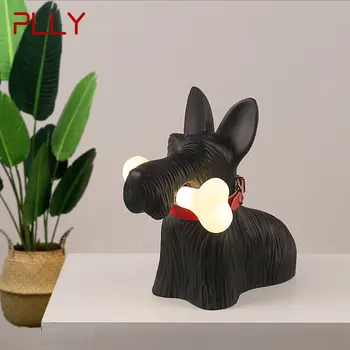 Moderna lampe PLLY Nordic, kreativno lampe od smole, crna led lampica u obliku psa, dekorativne za dom, dnevni boravak, dječje spavaće sobe