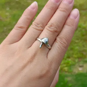 Modni эстетичное prsten u obliku gljiva za žene, Podesivi prsten, slatka nakit za djevojčice