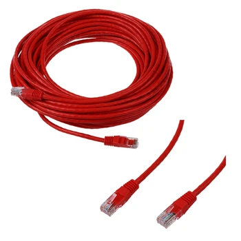 Mrežni kabel RJ45 Cat5 Ethernet za povezivanje na lan, 2 m, crvena, 10 kom.