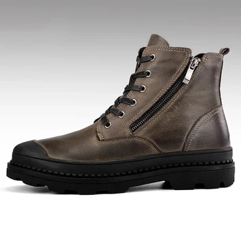Muške radne cipele Velike Veličine, muške zimske cipele od prave kože Bota Masculina P25f50