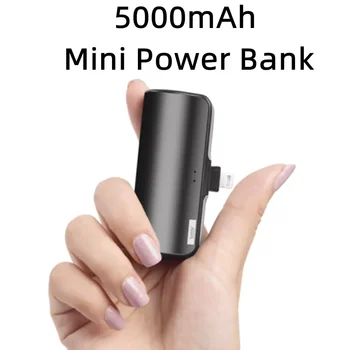 NEW2023 Mini Power Bank 5000 mah Prijenosni kabel za punjenje Powerbank za mobilni telefon Rezervna vanjska baterija PoverBank za iPhone
