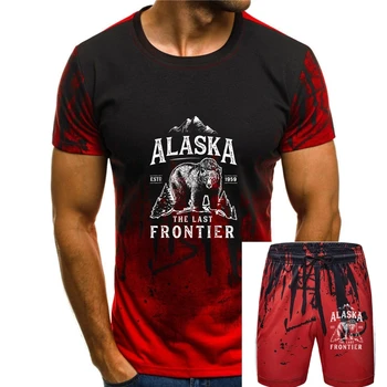 nova muška košulja Alaska Majica The Last Frontier Bear Home Gospodo pokloni