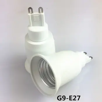 Plastični temelj žarulja G9-E27, bijela toplinu adapter za utičnice električne žarulje, Metalni navojni držač za led svjetiljka, svjetiljka