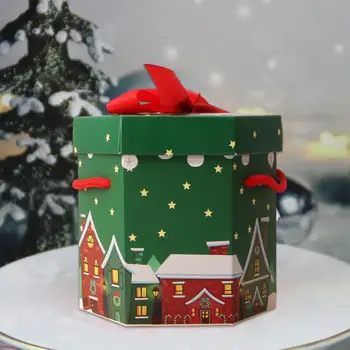 Poklon kutija za montažu u svojim rukama Svečani Božićno Potrošni Materijal 2 Seta Ručni Веревочных Poklon Kutije za Kekse i Čokolade na Odmor