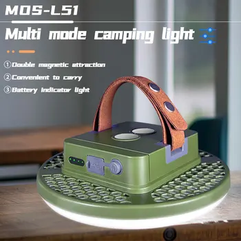 Prijenosni viseći magnetski usisni snažan ультраяркий led svjetiljka za kampiranje Kapaciteta 15600 mah, Multifunkcionalni lampa za šatore, lampa za ribolov