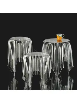 Prozirni stolić, cijele akril sablasno stol, plutajući čarobni stolnjak, kreativno strana za raspravu kava stol za odmor