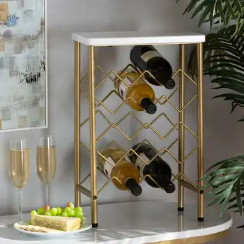 Ramona i moderni metalni vinski stalak sa sudopera od umjetnog mramora