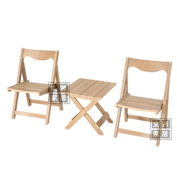Stol i stolica za kampiranje na otvorenom, u američkom stilu, kombinacija plastike i stolice, Prijenosni stol za odmor na plaži u dvorištu