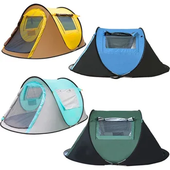 Stručni Sklopivi šator za kampiranje na otvorenom s individualnim dizajnom na četiri osobe, brzo открывающаяся, prikazuje kratko uputstvo