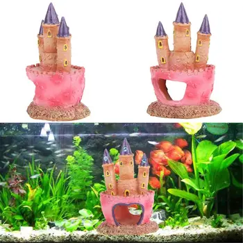 Uređenje Akvarija Crtani film Pink Dvorac Princeze Akvariji Ukras Dvorac iz Tar. Toranj Akvarij Ukras Kuće Proizvode za kućne ljubimce