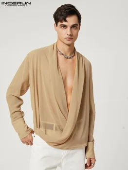 Vrhovima 2023, Američki stil, Nova muška Moda Bluzu s riskirati u Britansku bar, Dnevne ravnici majice s umreženim rukavima, S-5XL