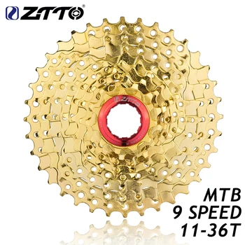ZTTO MTB Mountain Bike Dijelovi za Bicikl 9s 27s 9 Brzina 11-36 T Zlatna Kaseta freewheel 9S 36T K7 9V za M370 M430 M4000 M590 M3000